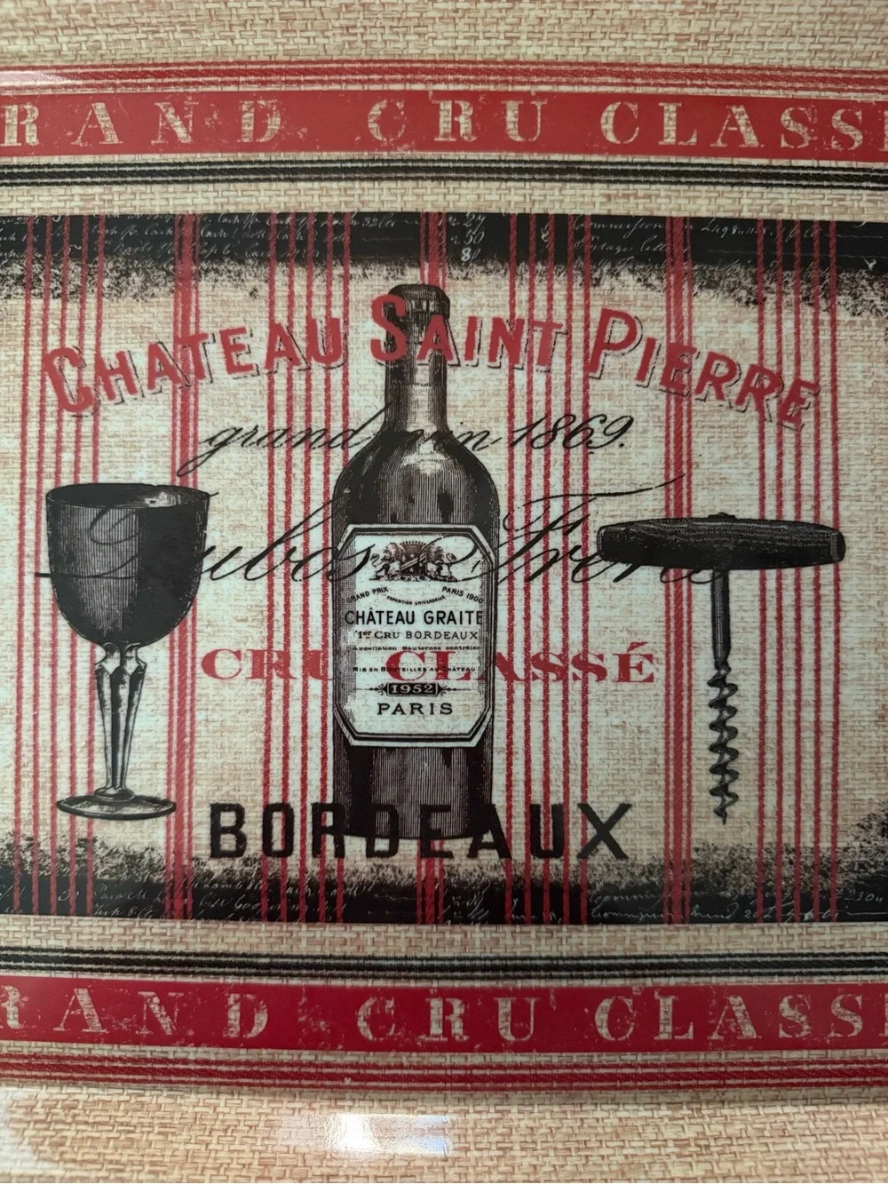 Bordeaux Serving trays – Red & Black